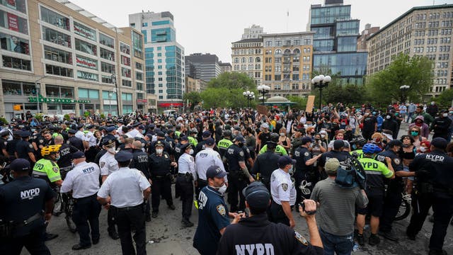 NYPD makes around 70 arrests after Union Square protest over death of George Floyd