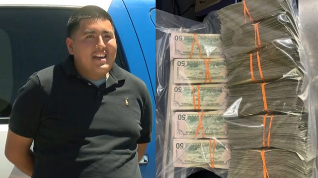 Teen invited to apply for police job after finding $135,000 in cash on the ground and turning it in