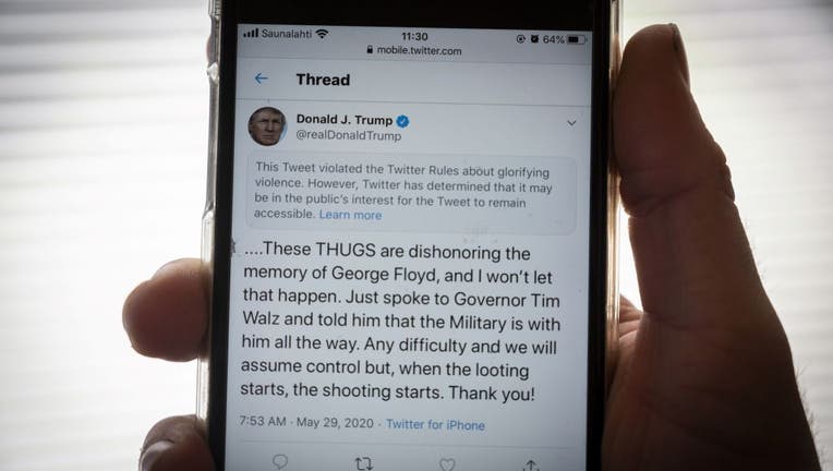 Trump Slams Rioters As Thugs While Twitter Posts Warning To President S Message