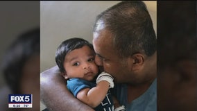 Long Island father meets son for the first time after overcoming COVID-19