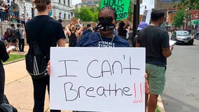 Protesters at Trenton City Hall demand justice for Floyd