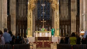 St. Patrick's Cathedral holds first public Sunday Mass since COVID-19 pandemic began