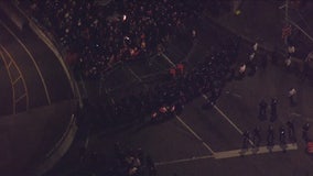 Protesters defy curfew in New York City