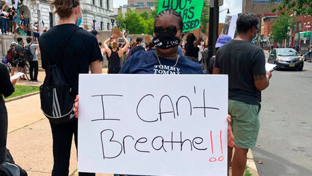 Protesters at Trenton City Hall demand justice for Floyd