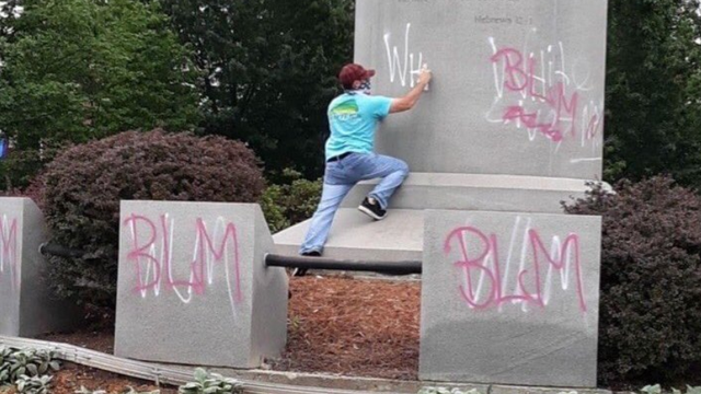 'White Lives Matter' sprayed on Arthur Ashe memorial in Richmond
