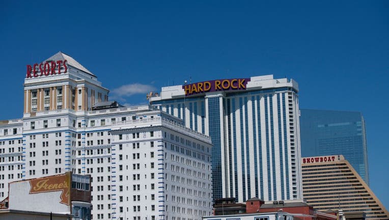 A general view of Resorts, Hard Rock, Showboat, and Ocean Casino during the coronavirus pandemic on May 7, 2020 in Atlantic City, New Jersey.