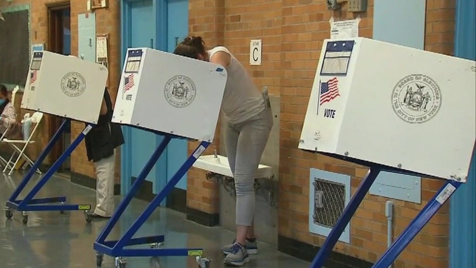 Voters at the polls in New York City in June 2020