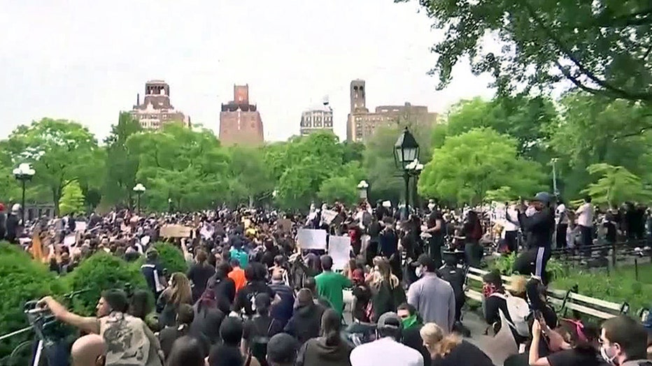 Hundreds of demonstrators in Manhattan