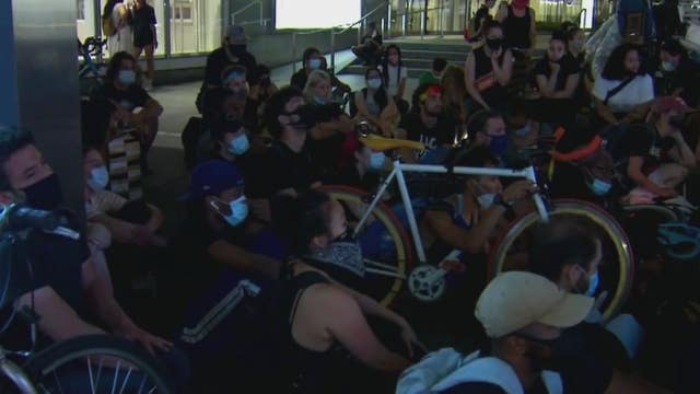 Confrontation between driver and Black Lives Matter protesters in Manhattan