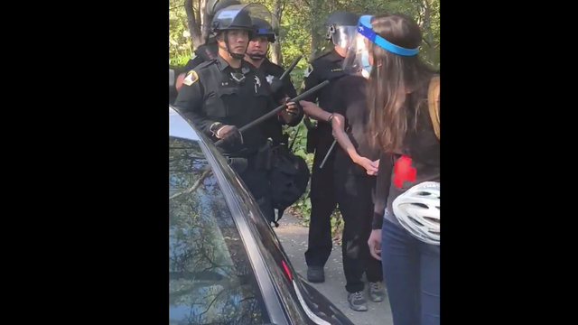 Protesters chain themselves to California governor's house as prison deaths rise