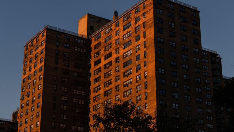 NEW YORK, NY - JULY 29: Sunlight falls on Ebbett's Field, a rent-regulated housing complex in the Crown Heights neighborhood of Brooklyn, on July 29, 2020 in New York City. 