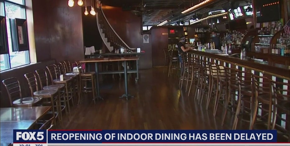 Mayor delays resumption of indoor dining in New York City