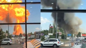 Video captures massive explosion erupting from gas station in Russia