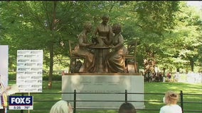 Central Park unveils first-ever statue of real women to mark anniversary of 19th Amendment