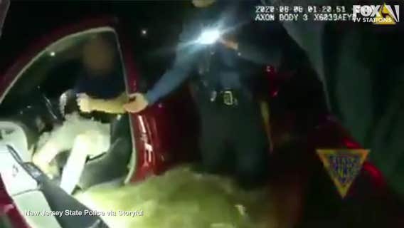 NJ troopers rescue man trapped in car during flash flood