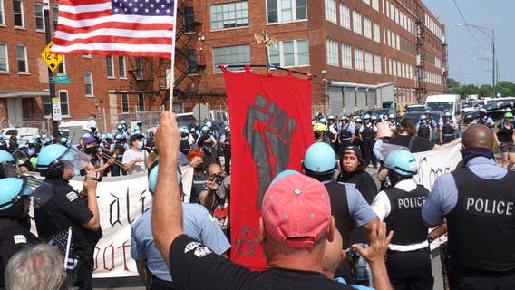 Chicago police, protesters clash after day of demonstrations