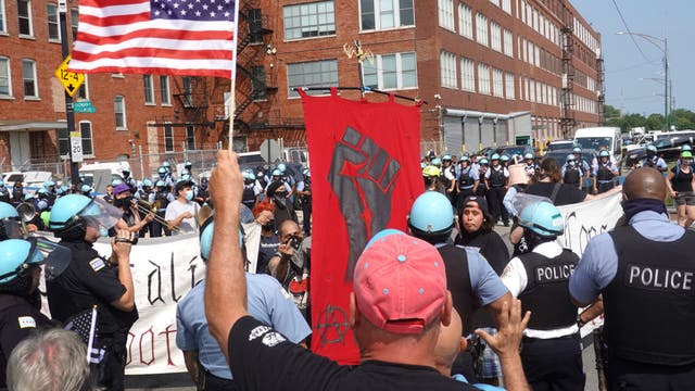 Chicago police, protesters clash after day of demonstrations