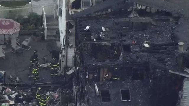 Fire rips through two-story house on Staten Island