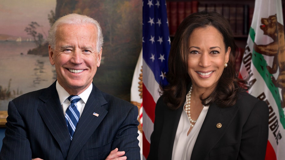 Official photo portraits of Joe Biden and Kamala Harris