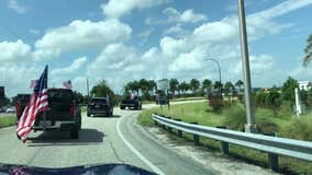 Car parade to support President Trump goes through I-4 in Orlando, video shows