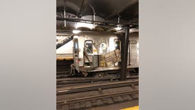 Subway service restored after debris thrown on tracks derails train in Manhattan