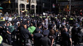 Demonstrators arrested at Times Square protest against ICE, NYPD