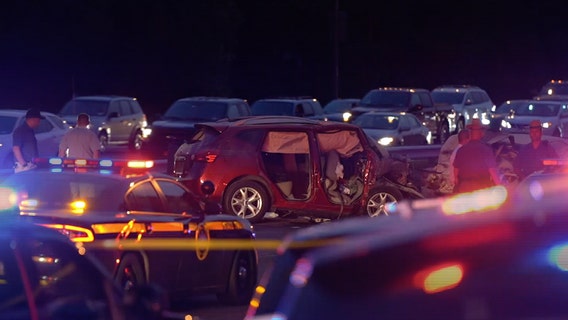 Car heading wrong way causes massive crash on Long Island