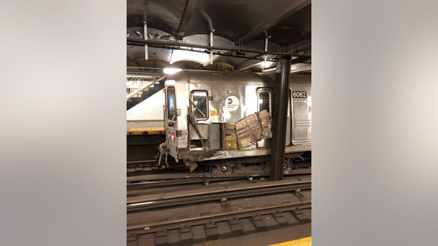 Subway service restored after debris thrown on tracks derails train in Manhattan