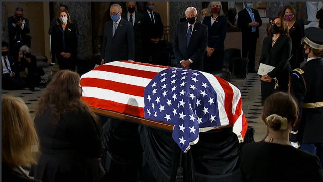 With 'profound sorrow': Supreme Court Justice Ruth Bader Ginsburg lies in state at US Capitol