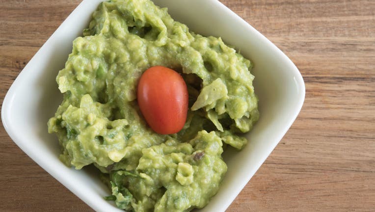 Guacamole, close up of the traditional Central American