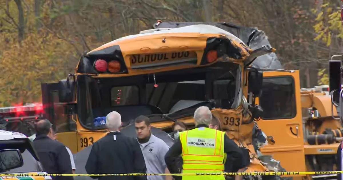 3 critically injured in crash involving school bus, truck | FOX 5 New York