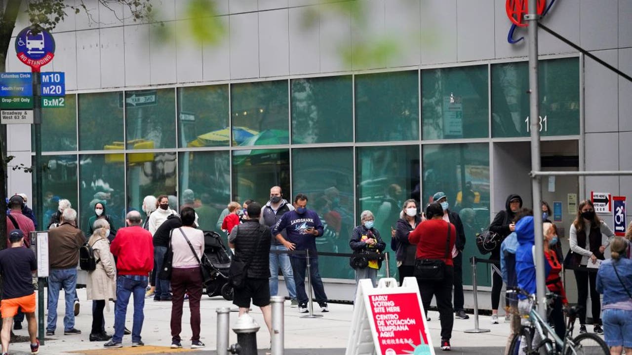 New Yorkers Continue To Line Up For Hours To Vote Early Fox 5 New York New Yorkers Continue To Line Up For Hours To Vote Early Fox 5 New York