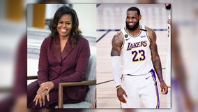 Michelle Obama teams with LeBron James to help boost early voting