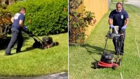 Florida first responders cut elderly Army veteran's grass after treating him for heat exhaustion