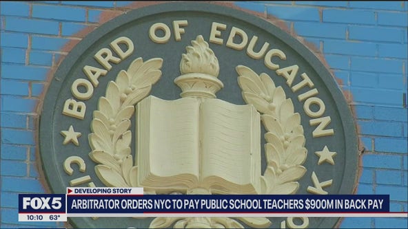 NYC ordered to pay teachers $900M in back pay