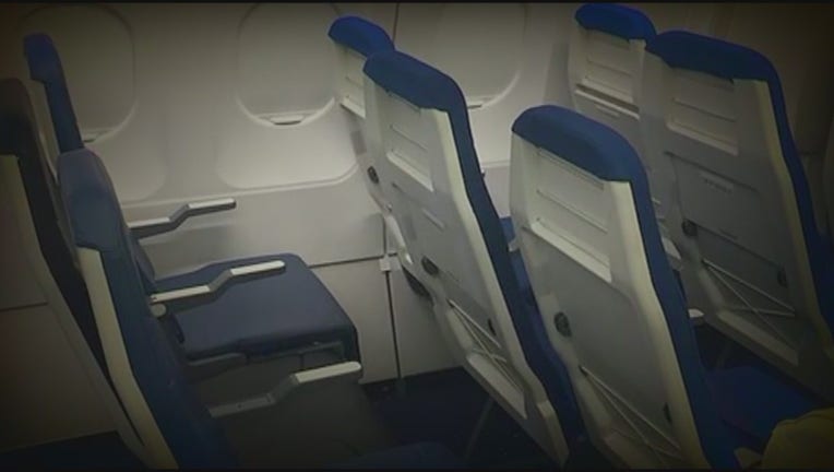 Seats are shown on a plane