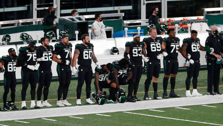 EAST RUTHERFORD, NEW JERSEY - OCTOBER 01: The NY Jets at MetLife Stadium on October 01, 2020 in East Rutherford, New Jersey.