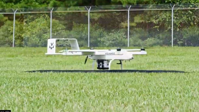 A still image from a video shows a Volansi drone taking off. (Handout photo/Volansi)