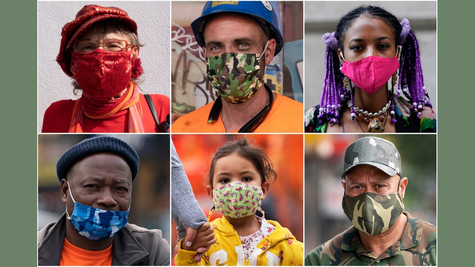 6 people wearing masks