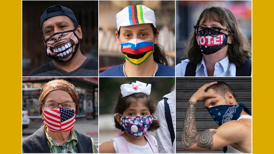 6 people wearing masks