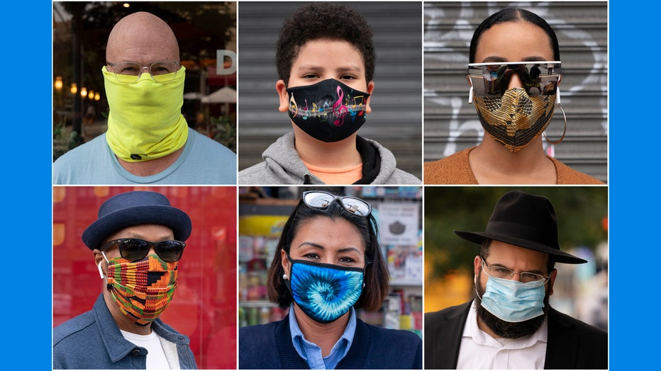 6 people wearing masks