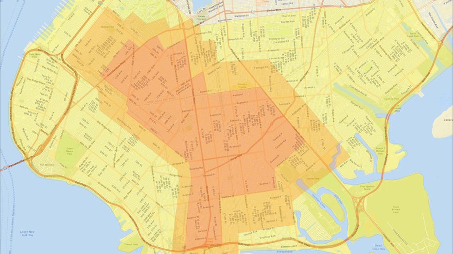 Gov. Cuomo shared this map of the COVID cluster in Brooklyn. 