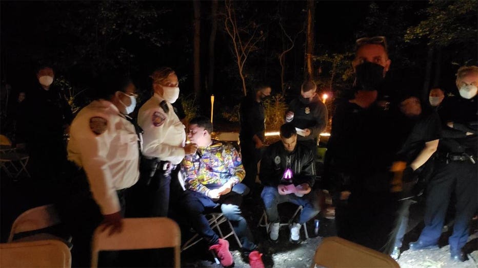  Deputy Sheriffs shut down an illegal rave inside Cunningham Park, Queens. (Credit: @NYCSHERIFF) 