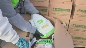 Food bank distributes Thanksgiving boxes on Long Island