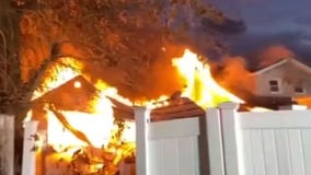 Several homes catch fire after possible gas explosion on Long Island
