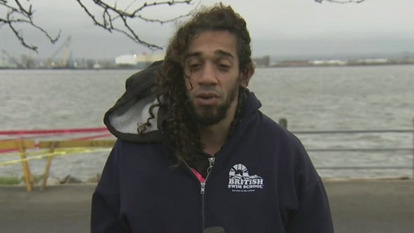 Amputee lifeguard saves man from sinking car