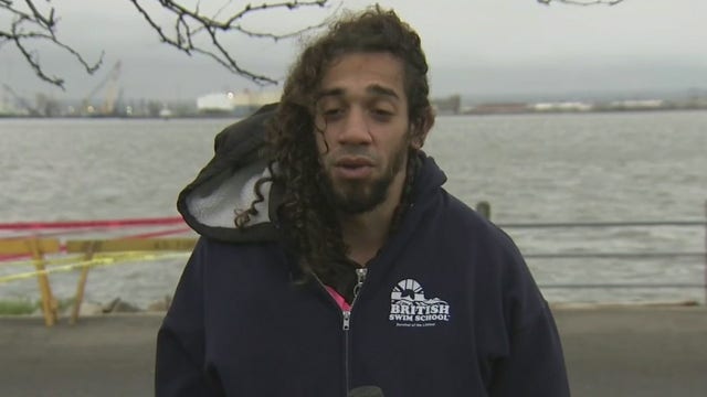 Amputee lifeguard saves man from sinking car