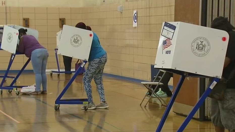 FILE- A polling site in NYC.