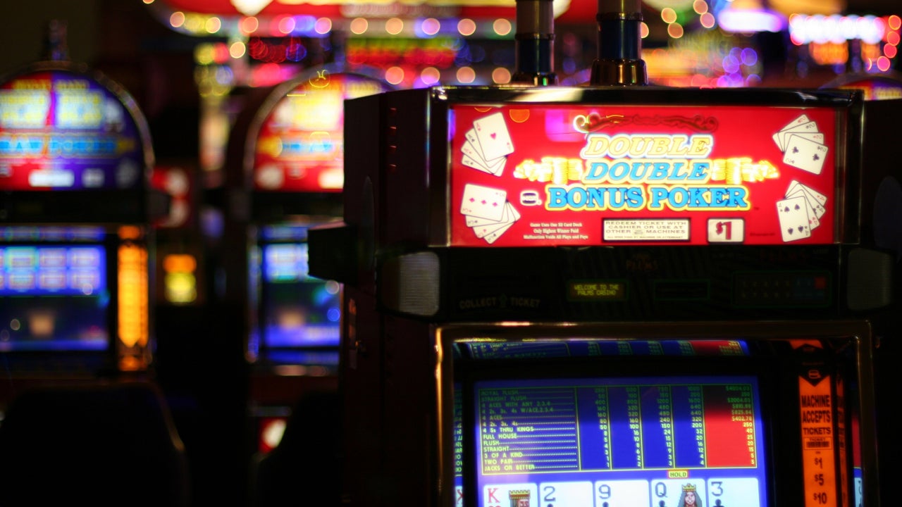 Winning a jackpot at the casino slot machine
