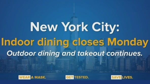 Another indoor dining ban starts Monday in NYC